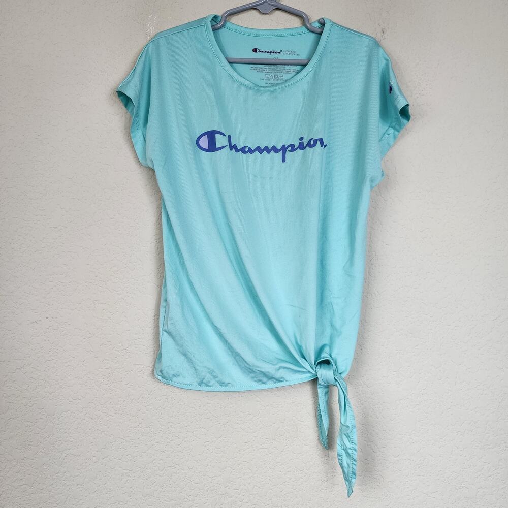 Size 7 8 Champion Side Tie Tee Shirt Top